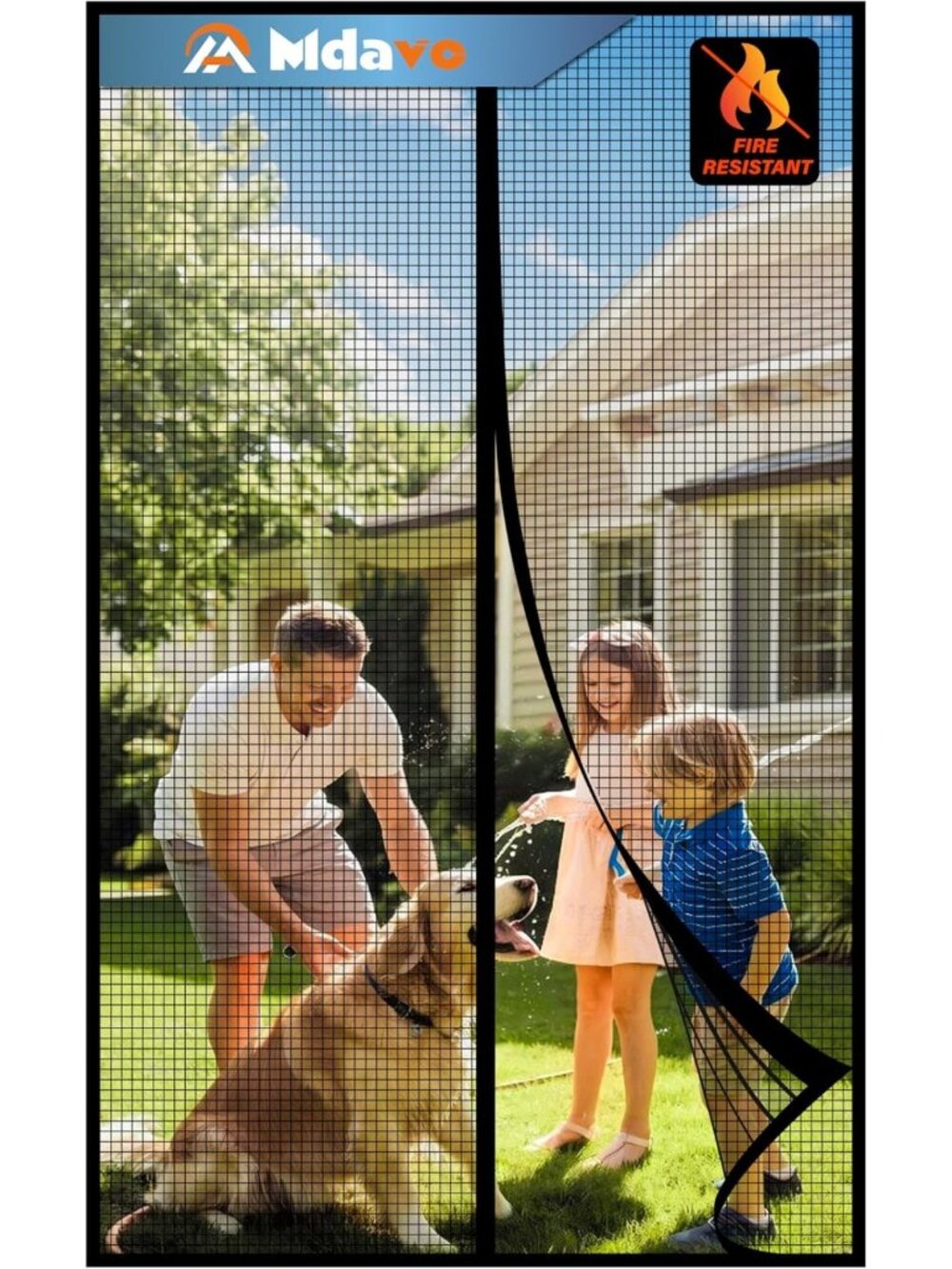 Magnetic Screen Door - Heavy Duty Mesh, Bug Proof, Pet & Kid Friendly, Fits